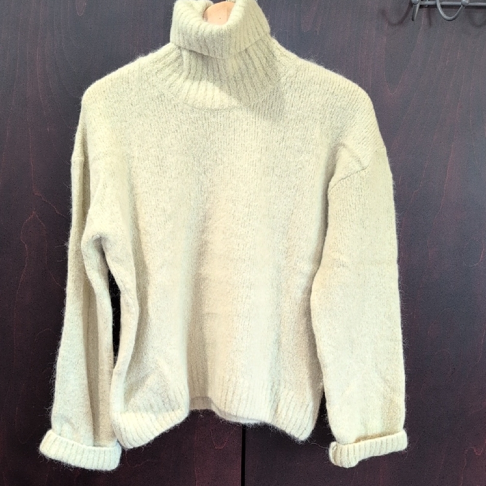 Anine Bing Cream AlpacaTurtleneck Sweater S